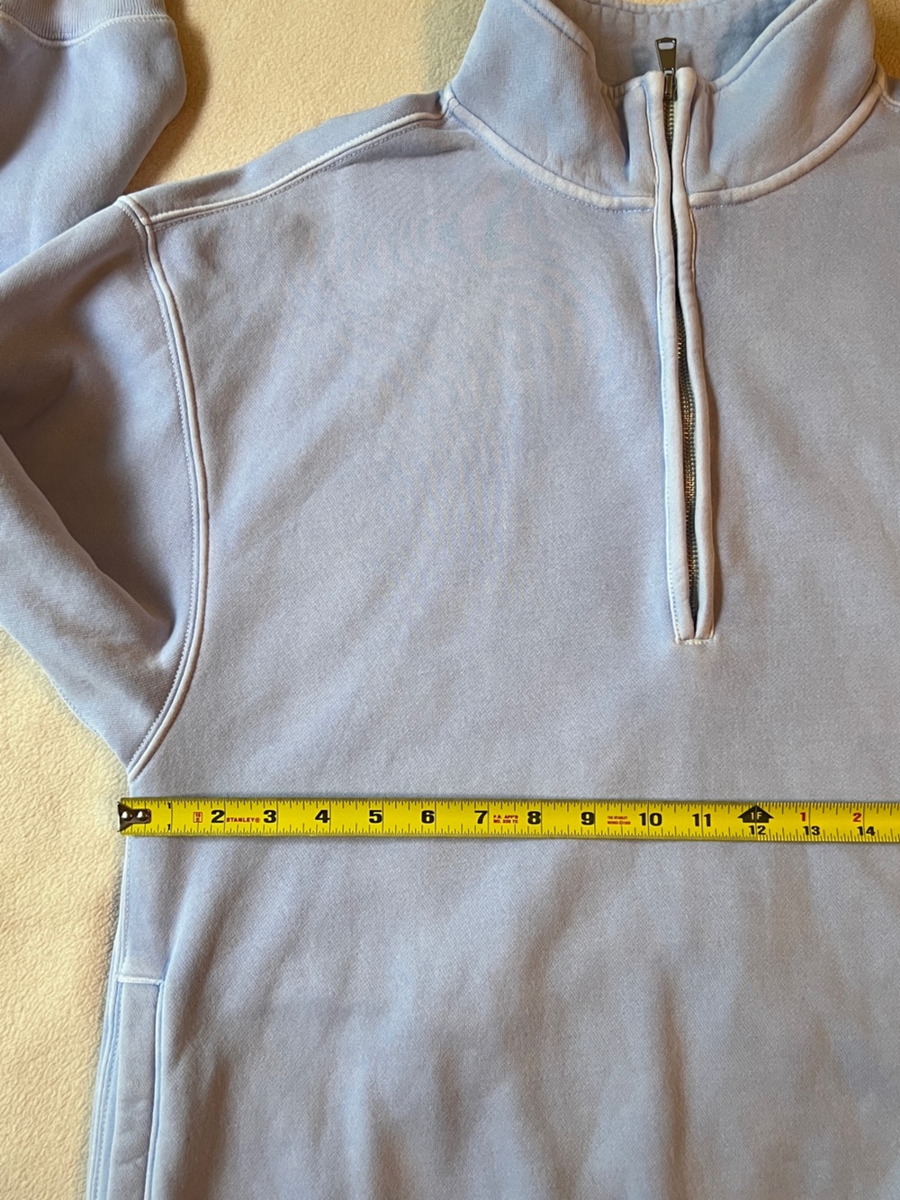 Abercrombie & Fitch Sunday Half Zip Sweatshirt Women’s M Sky Blue Pullover - Picture 11 of 14
